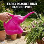 PMU 12Pcs 2-Quart Elephant Watering Can – Durable Plastic Garden Watering Can for Indoor & Outdoor Plants, Easy-Pour Spout, Large Water Pot, Pink - Image 7