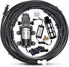 Outdoor Misting Cooling System with Pump Kit, 49.2FT(15M) Misting Line by Mornajina