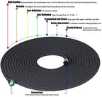 Taisia 1/2" Soaker Hose Kit 75 ft Round Rubber Garden Soaker Hoses, Heavy Duty Drip Hose for Watering Irrigation, Water Seeper Soaker Hoses for Garden, Lawn and Plants - Image 6