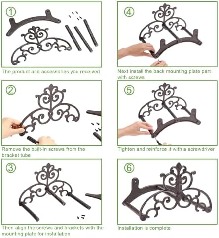 OwnMy Cast Iron Garden Hose Holder Heavy Duty Wall Mount Water Hose Hanger - Image 7