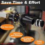 4" to 2.5" Magnetic Dust Collection Fittings for 2-1/2” Shop Vacuum Hose - Image 4