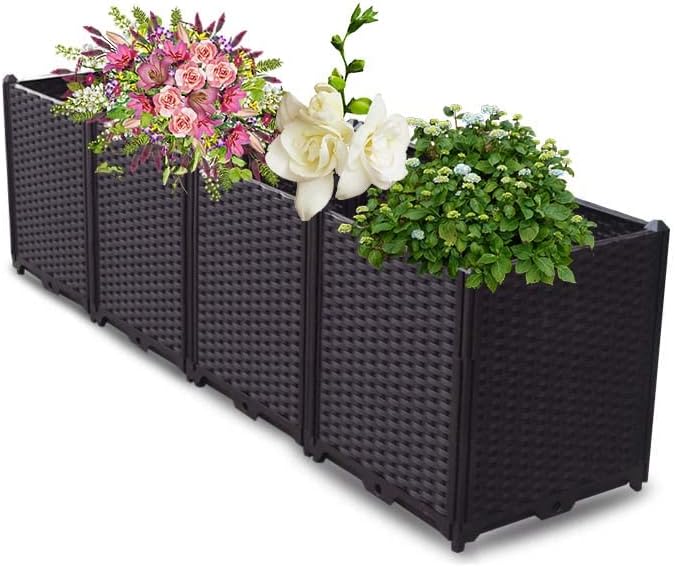 YSUEFIJO Raised Garden Bed for Vegetables, Elevated Planting Planter Box, Garden Planter Box Kit, Planters for Outdoor, Perfect to Grow Vegetables Herbs Flowers - Image 4