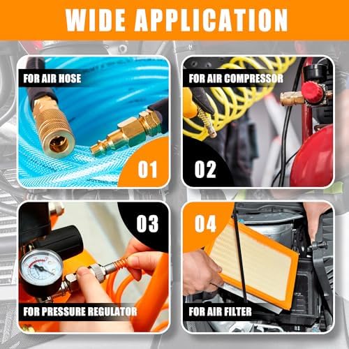 32 PCS Air Coupler & Plug Kit,1/4 Inch Body Size x 3/8 Inch Male - Image 6