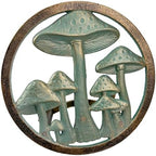 Zeckos Garden Hose Holder Mushroom 12 Inch Cast Iron Verdigris Bronze - Image 2