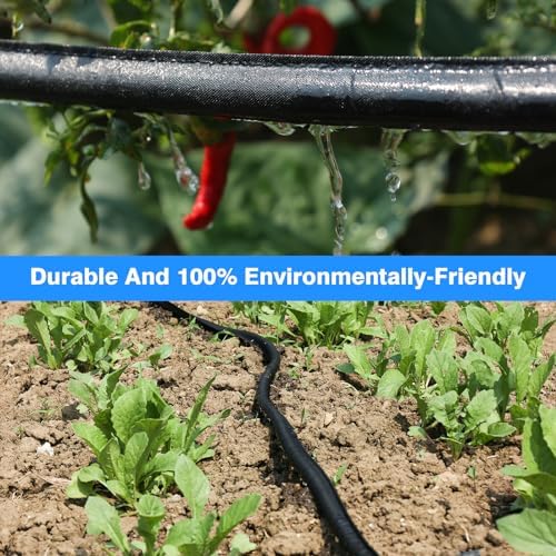 Flat Soaker Hose 50FT x 4 PACK,Drip Hose for Garden Beds Linkable Irrigation System Lightweight and Easy Watering for Tree Plant and Save 80% Water for You (200 FT) - Image 7