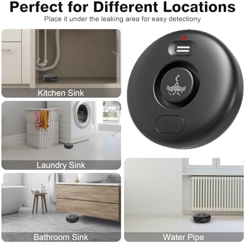 RUIKORING Water Leak Detectors for Home 4 Pcak, 120dB Adjustable - Image 4