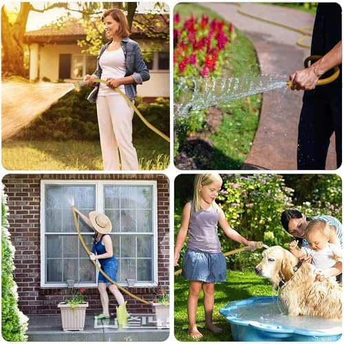 Hybrid Garden Hose 100 FT x 5/8",Heavy Duty Water Hose With 3/4" Solid Brass Fittings, No-Tangle & No-Kink,Tough & Flexible,Durable& Lightweight,Non-Expanding Garden Hoses for Yard, Outdoor, RV - Image 7