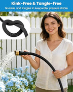 75 FT Garden Hose, Non-Expanding Water Hose, Ultra Flexible, Burst-Resistant, Kink-Free, High-Pressure Garden Hose for Easy All-Weather Use on Lawns, Gardens, and Outdoor Cleaning - Image 3