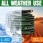 Heavy Duty Garden Hose 73ft, NON-EXPANDABLE Flexible Water Hose, Kink Resistant Lightweight Hybrid Hose, Leakproof Hose Male to Female Fittings - Image 5