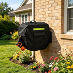Retractable Garden Hose Reel Cover with Plush Lining, Heavy Duty 100% Waterproof Outdoor Wall Mounted Garden Hose Reel Cover with Side Pocket - 20.9" W x 11.4" D x 18.9" H (Cover Only) - Image 3