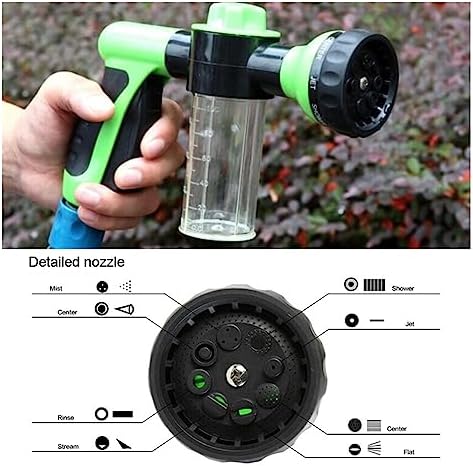 Portable Water Gun Hose Nozzle Car Washer Garden Watering Jet Spray High Pressure Sprinkler Foam Lance Automobiles Cleaning Tool(Yellow) - Image 7