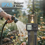 Smart Hose Timer Irrigation Timer 2 Zone Water with Customizable Schedules 24/48/72h Rain Delay 2000mAh Rechargeable Battery IPX6 Rainproof for Garden Lawn Sprinkler System (BSP3/4” Thread) - Image 7