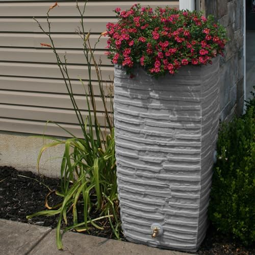 Good Ideas Impressions Riverwalk Rain Water Collection Barrel, 4 Pack - Image 5