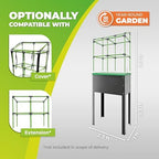 BioGreen Raised Garden Bed with Trellis Heidelberg | 11 gal | 1“L x 2.3“W x 7.6“H | Self-Watering Metal Planter Box | Ideal Growth for Climbing Plants - Image 3