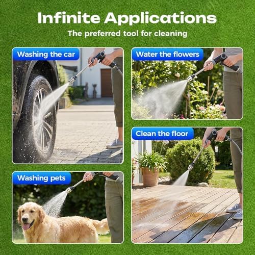 Turn Any Hose into a High Pressure Water Cleaning Jet, 2026 New Heavy Duty Garden Hose Nozzle, Multi Function Lawn & Garden Watering Sprayer, Spray Nozzle for Yard, Pet and Car Cleaning (C) - Image 6