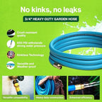 Aeromixer THE HOSE 3/4 Inch Garden Hose 15 Ft 2 Pack Heavy Duty Water Hoses - Image 3