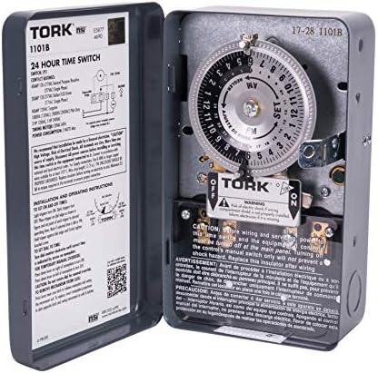 NSI TORK 1101B SPST 40A 120V 24-Hour Mechanical Dial Timer by Global+Electrical+Supply