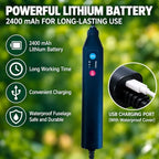 Electric Plant Waterer, High Reach Telescopic Watering Wand with 3 Speeds, 4 Spray Nozzles, 2400mAh Rechargeable Battery, Battery Powered Sprayer Wand for Indoor Outdoor Plants - Image 3