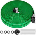 Sprinkler Hose with Holes, 100FT (50FT x 2) Heavy Duty Flat Soaker Hoses, Watering Garden Drip Irrigation Hose – No-Kink High-Efficiency Sprinklers System for Yard, Lawn and Garden with 40 Staples by MYFAMIREA