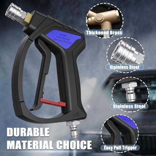 Short Pressure Washer Gun with 3/8" Swivel, 4080PSI - Image 4