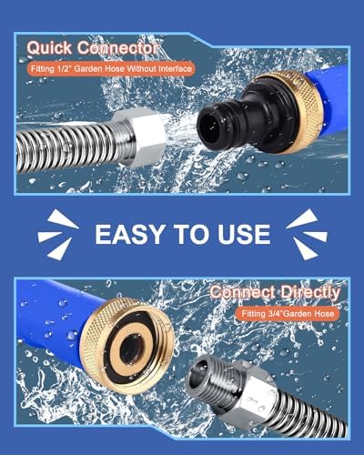 Jet Nozzle High Pressure Hose Nozzle, Upgraded Extendable Power Washer Wand - Image 3