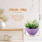 Zopeal 16 Pack 8" Colorful Self Watering Hanging Planters for Plants - Image 2