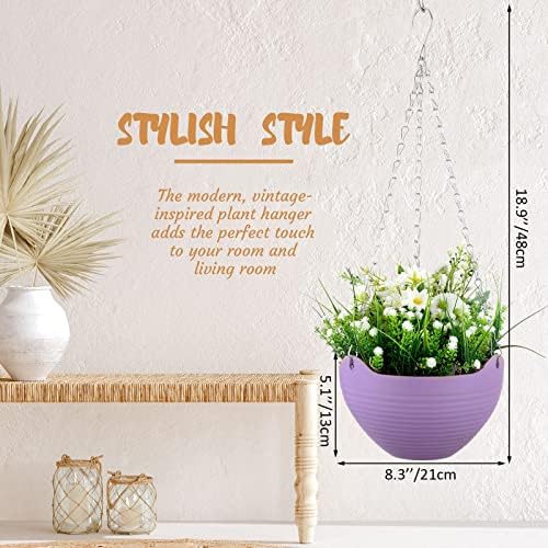 Zopeal 16 Pack 8" Colorful Self Watering Hanging Planters for Plants - Image 2