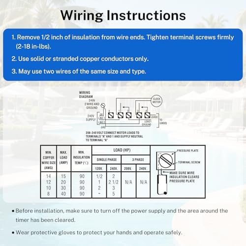 T104 24-Hour Mechanical Time Switch 40A DPST, for Pool Pumps, Water Heaters - Image 7