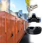 Cooling Misting Line System for Construction Sites - Portable Hose Mister Setup for Outdoor Work, Dust Suppression & Temperature Control by Unknown