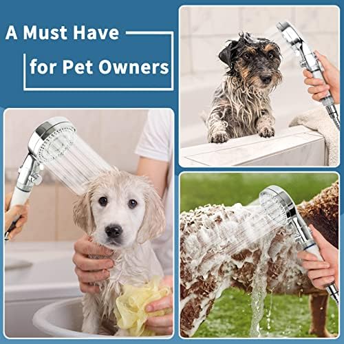 Klleyna Filter Dog Shower-Attachment for Bathtub-Faucet - ON/OFF Shower Head Attaches to Tub Spout, Pet Wash Hose Sink Sprayer (5 Adapters), Bathroom Kitchen Tap Extension for Hair Washing & Baby Bath - Image 5