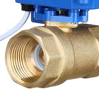 U.S. Solid 1 in Brass Motorized Ball Valve, Standard Port, 9-24 V AC/DC, 3-Wire Latching Self-Hold, Manual Override, Position Indicator - Image 6