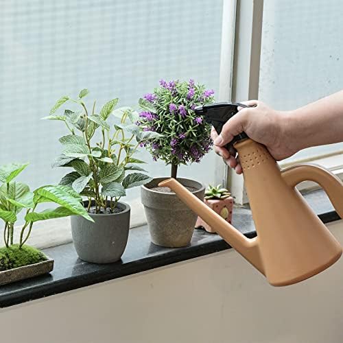 MECCANIXITY Watering Can with Sprayer, Plastic Dual-Use Spout Watering Pot Adjustable Water Spray for Indoor Outdoor House Plants Garden Flower Green - Image 6