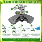Reallnaive 3 Pcs Pulsating Sprinklers for Yard ABS Weighted Base - Image 4