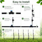 99 Ft Flexible Watering Irrigation System - Complete Sprinkler Hose Kit for Efficient Garden Watering, Lawn Care, and Plant Irrigation - Easy to Install and Use - Image 7