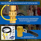 2PACK 1675KIT48 Safety System Kit, 48" Commercial Gas Hose Connector Kit with 3/4" Quick Disconnect, Flexible Gas Line Hose, Gas Valve & Restraining Cable for Moveable Commercial Kitchen Equipment. - Image 6