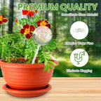 6 Pcs Iridescent Self Watering Globes Glass Rainbow Plant Self Watering Globes Planter Insert Large Automatic Plant Waterer Bulbs for Planter Indoor Outdoor Garden, 16oz, 13oz, 10oz - Image 4