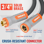 YAMATIC Flexible Garden Hose 5/8" x 50ft, 360° Swivel Handle, Burst 600 PSI - Image 5