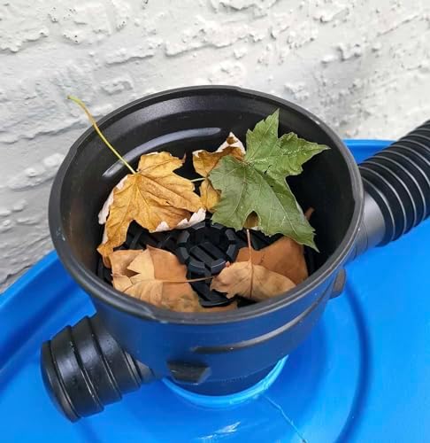 UFO Rain Barrel 4" Mini Docking Diverter with Overflow Hose for Poly Drums (Black) - Image 6