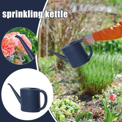 1l Small Watering Can, Pp Garden Watering Jug with Long Spout, Non Slip Base Lightweight Waterings Jug, Easy Pour Plant Water Can for Indoor House Patio Porch Lawn Backyard Blue - Image 7