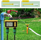 Solar Powered Automatic Water Timer with Double Valves Digital Water Timer for Garden Sprinkler and Drips Irrigation - Image 2
