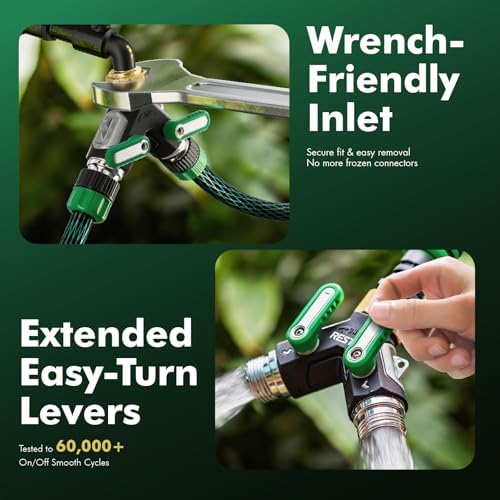 RESTMO 2 Way Garden Hose Splitter Heavy Duty Full Metal Body, 2Pack - Image 4