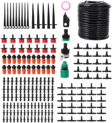 DIY Micro Drip Irrigation System with Adjustable Spray Garden Watering Kit by PLAFOPE