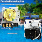 T101M Pool Timer Mechanism Only, Pool Pump Timer, 120V 2HP SPST 40A Time Switch, 24 Hour 12 ON/Off for Pool Pump, Heavy-Duty Mechanical Time Switches,Time Switch Mechanism Only, 5 Years Warranty - Image 2