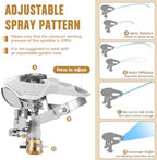 Landhoow 2 Pcs Lawn Sprinkler Heavy Duty Adjustable Pulsating Water Sprinkler Head with Spike Base Adjustable Spraying Area and Distance for Large Area Garden Lawn Yard Irrigation - Image 3