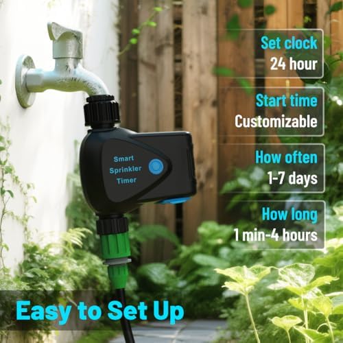 Water Timer for Garden Hose, WiFi Smart Sprinkler Timer, Water Flow Meter - Image 3
