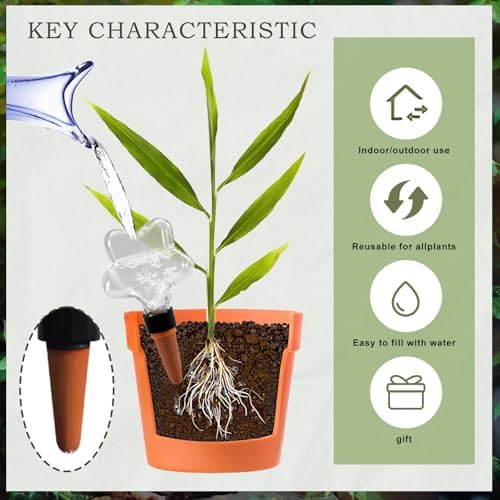 Star-Shaped 7.04oz/200ml Plant Watering Globes - 6 Self Watering Globes for Outdoor ＆ Indoor Plants - Automatic,Slow,Self Watering Spikes Care of Plants Everyday - Image 2