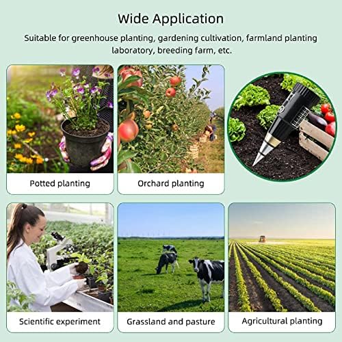 Durable Soil Meter, Waterproof Soil PH Moisture Meter Tester Kit Tools with 295Mm Long Electrode Probe for Indoor & Outdoor Gardens Plants - Image 7
