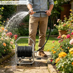 Portable Garden Hose Reel Cart, Heavy Duty Steel Freestanding Hose Holder - Image 3