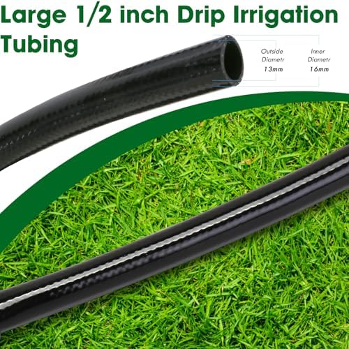 Garden Irrigation Tubing,1/2" Blank Distribution Tubing 100ft Flexible Tubing,Watering Drip Automatic Irrigation System for Garden Greenhouse, Flower, Patio, Lawn (100 FT) - Image 2