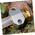 Housoutil 3 Sets Garden Hose Repair Connector Kit with Weatherproof Aluminium Alloy Material for Long Life Sturdy Hose Fitting Fastener - Image 5